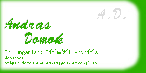 andras domok business card